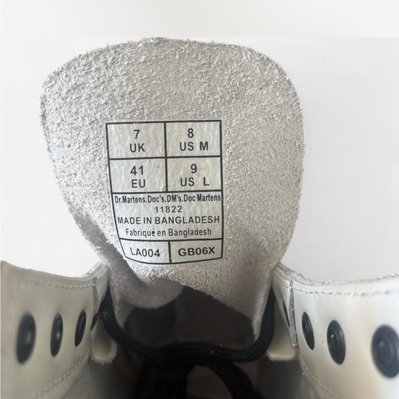 Dr. Martens White and Black Lace-Up Boots - Picture 5 of 6